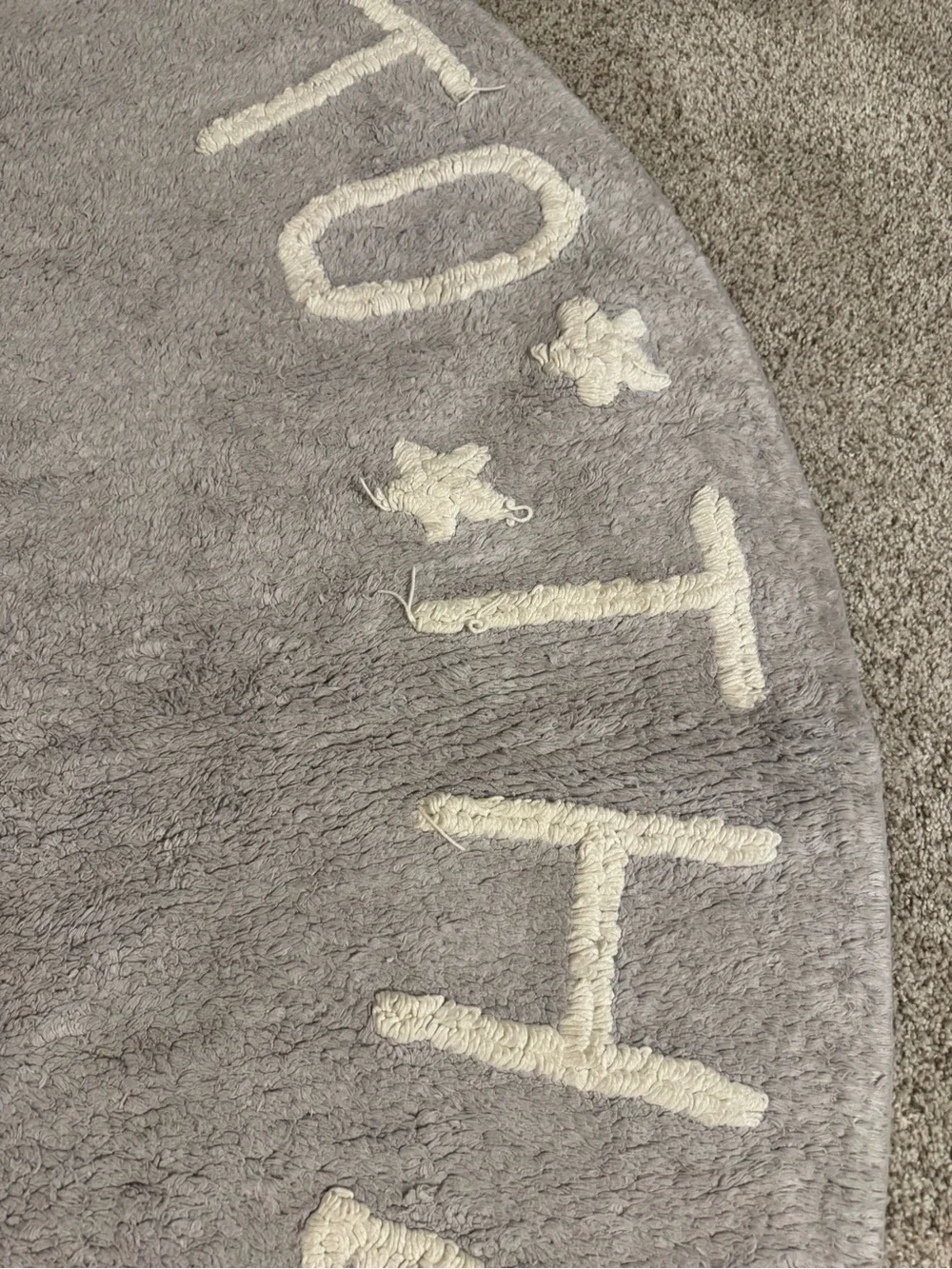 Pottery Barn Sweet Moon Sentiments Washable Rug